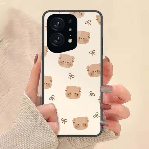 Oppo Find X5 Pro Cover - ONation Bow Series - HQ Ultra Shine Premium Infinity Glass Soft Silicon Borders Case