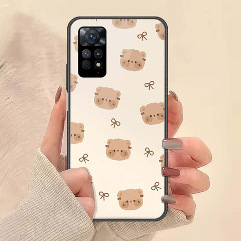 Xiaomi Redmi Note 11E Pro Cover - ONation Bow Series - HQ Ultra Shine Premium Infinity Glass Soft Silicon Borders Case