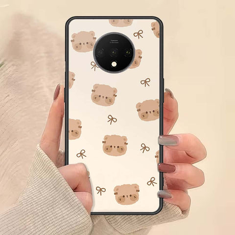 OnePlus 7T Cover - ONation Bow Series - HQ Ultra Shine Premium Infinity Glass Soft Silicon Borders Case