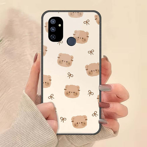 OnePlus Nord N100 Cover - ONation Bow Series - HQ Ultra Shine Premium Infinity Glass Soft Silicon Borders Case