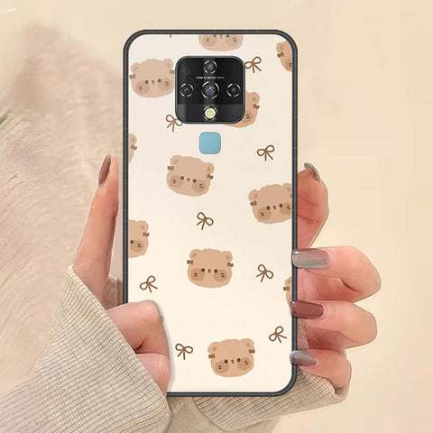 Tecno Camon 16 Cover - ONation Bow Series - HQ Ultra Shine Premium Infinity Glass Soft Silicon Borders Case