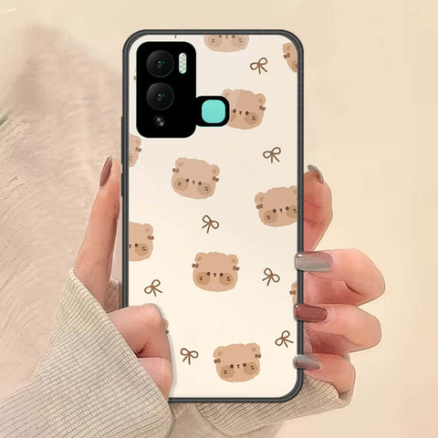 Infinix Hot 12 Play Cover - ONation Bow Series - HQ Ultra Shine Premium Infinity Glass Soft Silicon Borders Case
