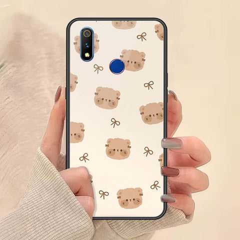 Realme 3 Cover - ONation Bow Series - HQ Ultra Shine Premium Infinity Glass Soft Silicon Borders Case