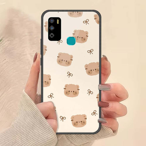 Infinix Hot 9 Play Cover - ONation Bow Series - HQ Ultra Shine Premium Infinity Glass Soft Silicon Borders Case