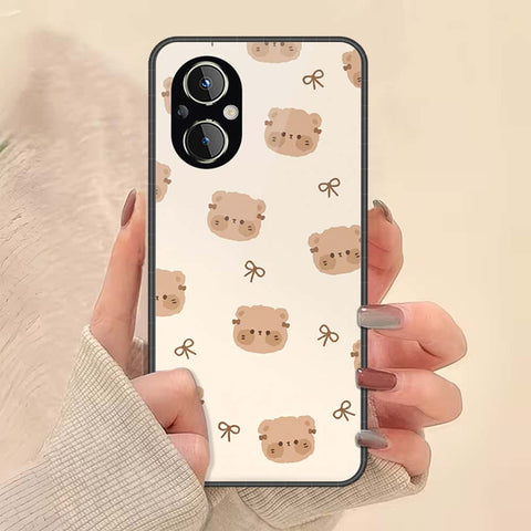 Oppo Reno8 Lite Cover - ONation Bow Series - HQ Ultra Shine Premium Infinity Glass Soft Silicon Borders Case