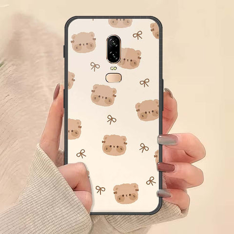OnePlus 6 Cover - ONation Bow Series - HQ Ultra Shine Premium Infinity Glass Soft Silicon Borders Case