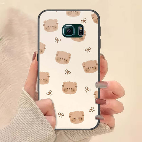 Samsung Galaxy S6 Edge Cover - ONation Bow Series - HQ Ultra Shine Premium Infinity Glass Soft Silicon Borders Case