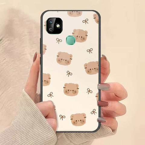 Infinix Smart HD 2021 Cover - ONation Bow Series - HQ Ultra Shine Premium Infinity Glass Soft Silicon Borders Case