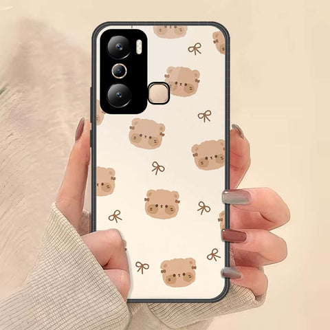 Infinix Hot 20i Cover - ONation Bow Series - HQ Ultra Shine Premium Infinity Glass Soft Silicon Borders Case
