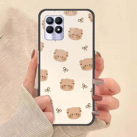 Realme 8i Cover - ONation Bow Series - HQ Ultra Shine Premium Infinity Glass Soft Silicon Borders Case