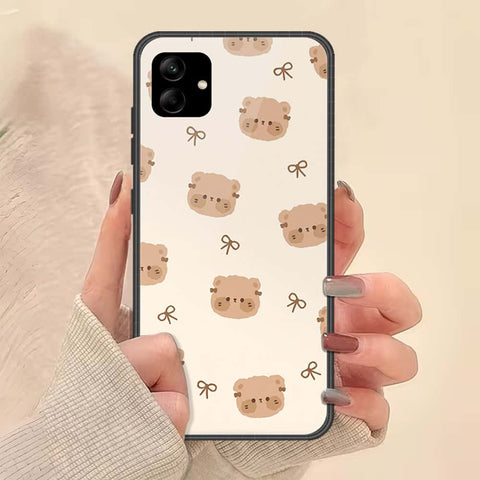 Samsung Galaxy F04 Cover - ONation Bow Series - HQ Ultra Shine Premium Infinity Glass Soft Silicon Borders Case