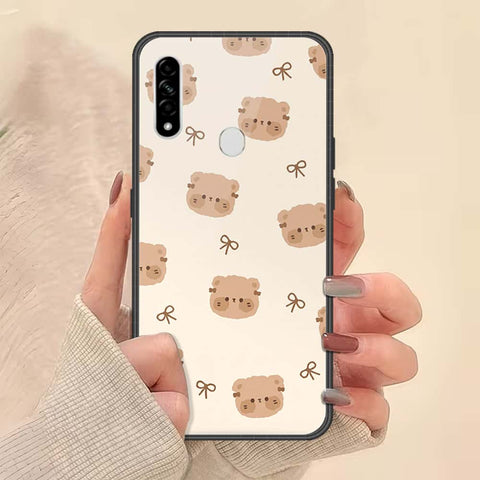 Oppo A8 Cover - ONation Bow Series - HQ Ultra Shine Premium Infinity Glass Soft Silicon Borders Case