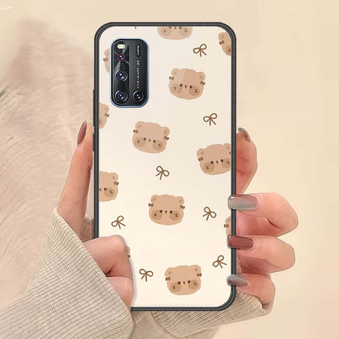 Vivo V19 Cover - ONation Bow Series - HQ Ultra Shine Premium Infinity Glass Soft Silicon Borders Case