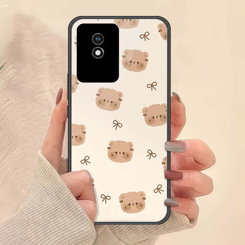 Vivo Y02 Cover - ONation Bow Series - HQ Ultra Shine Premium Infinity Glass Soft Silicon Borders Case