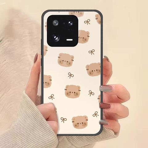 Xiaomi 13 Pro Cover - ONation Bow Series - HQ Ultra Shine Premium Infinity Glass Soft Silicon Borders Case