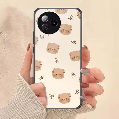 Xiaomi Civi 3 Cover - ONation Bow Series - HQ Ultra Shine Premium Infinity Glass Soft Silicon Borders Case