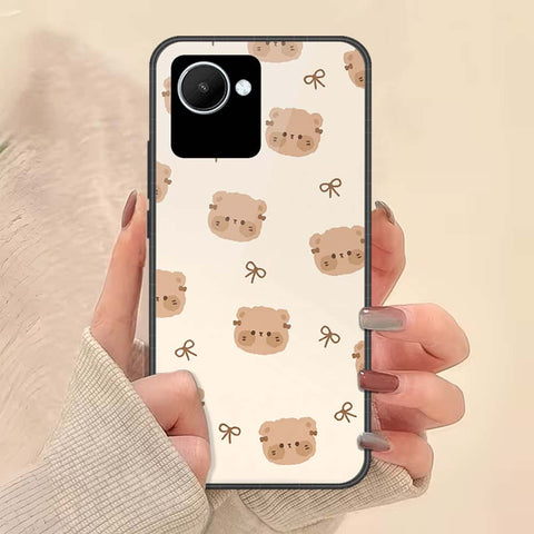 Realme C30 Cover - ONation Bow Series - HQ Ultra Shine Premium Infinity Glass Soft Silicon Borders Case