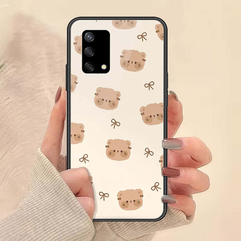 Oppo A74 Cover - ONation Bow Series - HQ Ultra Shine Premium Infinity Glass Soft Silicon Borders Case