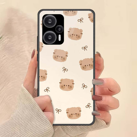 Xiaomi Poco F5 Cover - ONation Bow Series - HQ Ultra Shine Premium Infinity Glass Soft Silicon Borders Case