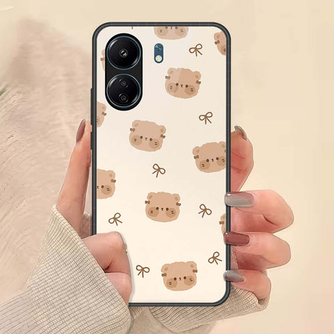 Xiaomi Poco C65 Cover - ONation Bow Series - HQ Ultra Shine Premium Infinity Glass Soft Silicon Borders Case