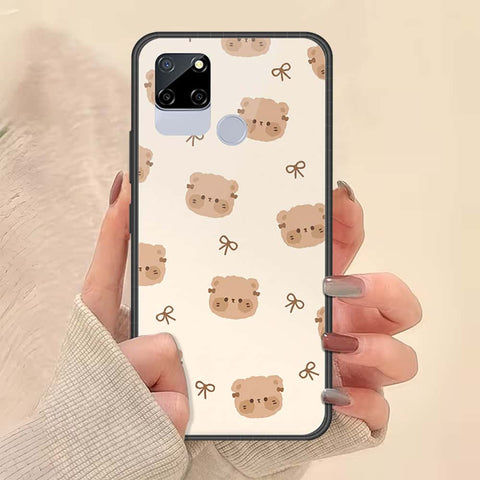 Realme C12 Cover - ONation Bow Series - HQ Ultra Shine Premium Infinity Glass Soft Silicon Borders Case