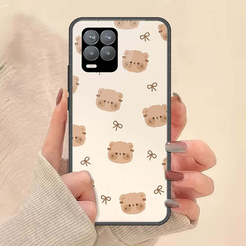 Realme 8 Cover - ONation Bow Series - HQ Ultra Shine Premium Infinity Glass Soft Silicon Borders Case