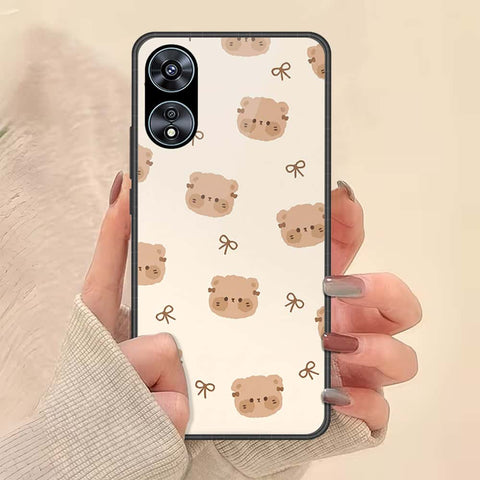 Oppo A58 4G Cover - ONation Bow Series - HQ Ultra Shine Premium Infinity Glass Soft Silicon Borders Case