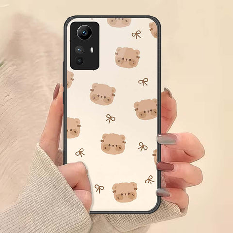 Xiaomi Redmi Note 12S Cover - ONation Bow Series - HQ Ultra Shine Premium Infinity Glass Soft Silicon Borders Case