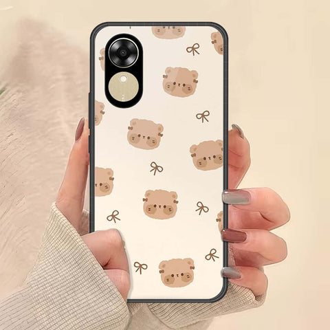 Oppo A17k Cover - ONation Bow Series - HQ Ultra Shine Premium Infinity Glass Soft Silicon Borders Case