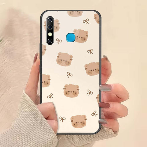 Infinix Hot 8 Cover - ONation Bow Series - HQ Ultra Shine Premium Infinity Glass Soft Silicon Borders Case