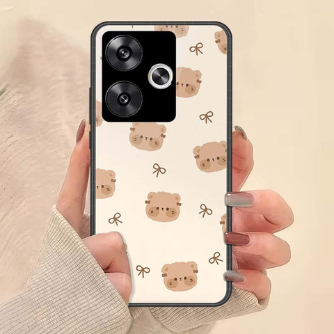 Xiaomi Poco F6 Cover - ONation Bow Series - HQ Ultra Shine Premium Infinity Glass Soft Silicon Borders Case