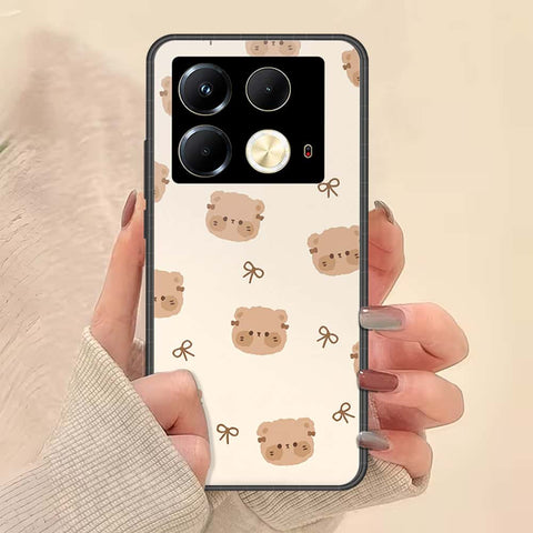 Infinix Note 40 Pro Plus Cover - ONation Bow Series - HQ Ultra Shine Premium Infinity Glass Soft Silicon Borders Case