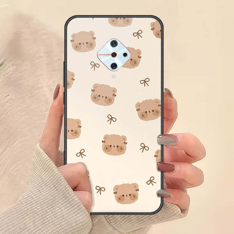 Vivo Y9s Cover - ONation Bow Series - HQ Ultra Shine Premium Infinity Glass Soft Silicon Borders Case