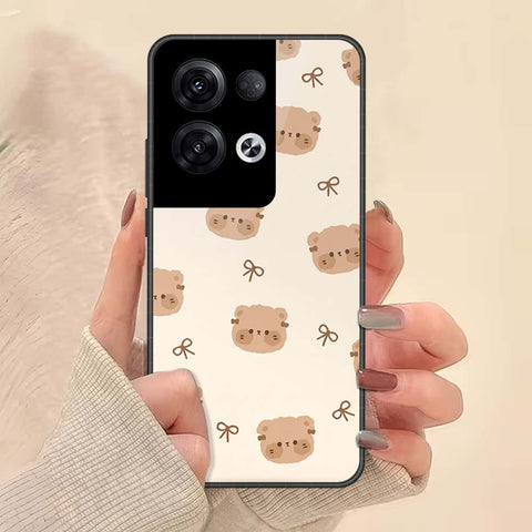Oppo Reno 8 Pro  Cover - ONation Bow Series - HQ Ultra Shine Premium Infinity Glass Soft Silicon Borders Case