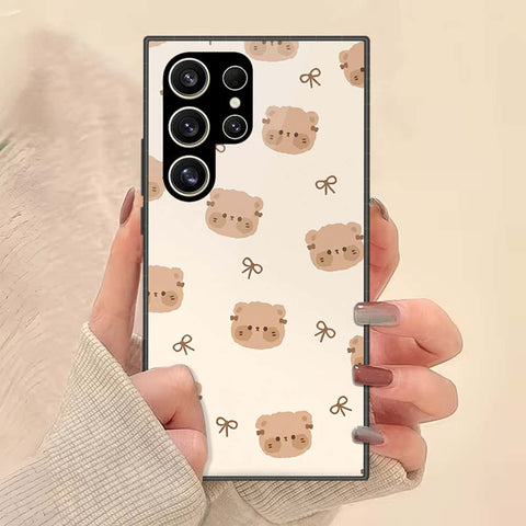 Samsung Galaxy S25 Ultra Cover - ONation Bow Series - HQ Ultra Shine Premium Infinity Glass Soft Silicon Borders Case