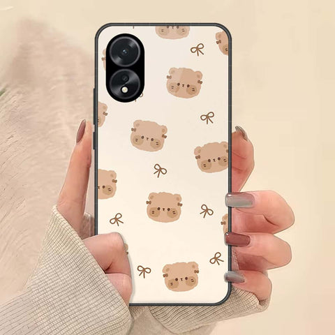 Oppo A38 Cover - ONation Bow Series - HQ Ultra Shine Premium Infinity Glass Soft Silicon Borders Case