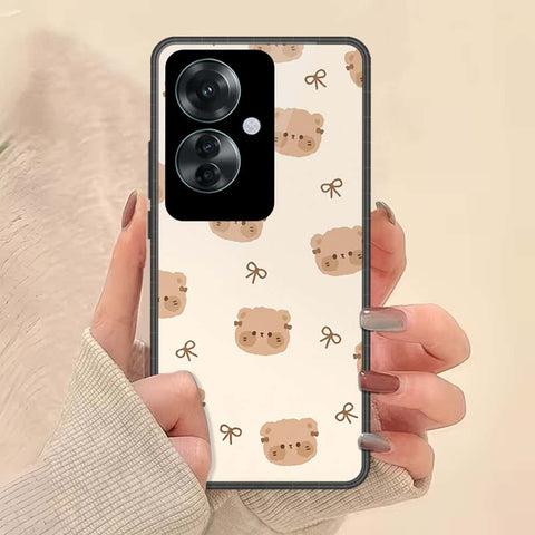 Oppo Reno 11F 5G Cover - ONation Bow Series - HQ Ultra Shine Premium Infinity Glass Soft Silicon Borders Case