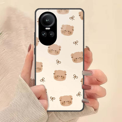 Oppo Reno 10 Pro Cover - ONation Bow Series - HQ Ultra Shine Premium Infinity Glass Soft Silicon Borders Case