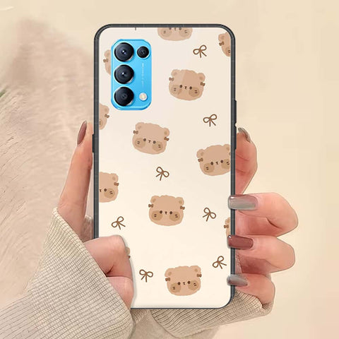 Oppo Reno 5 5G Cover - ONation Bow Series - HQ Ultra Shine Premium Infinity Glass Soft Silicon Borders Case