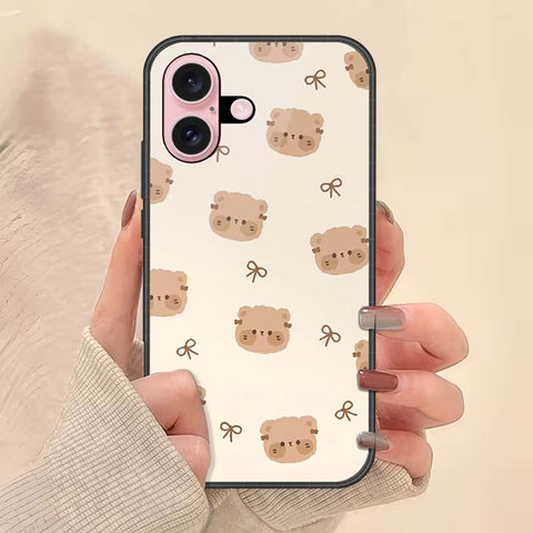 iPhone 16 - ONation Bow Series - HQ Ultra Shine Premium Infinity Glass Soft Silicon Borders Case