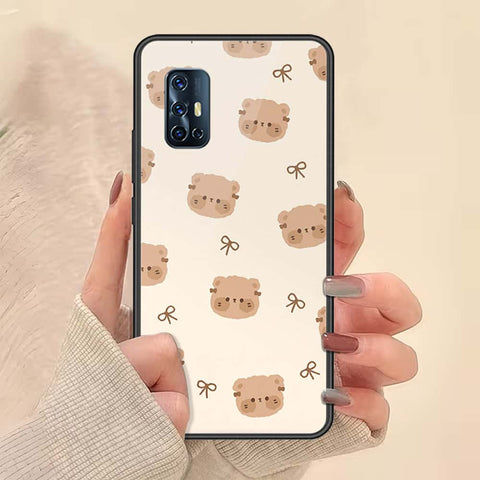 Vivo V17 Cover - ONation Bow Series - HQ Ultra Shine Premium Infinity Glass Soft Silicon Borders Case