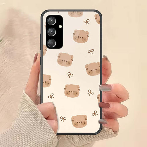 Samsung Galaxy A55 Cover - ONation Bow Series - HQ Ultra Shine Premium Infinity Glass Soft Silicon Borders Case