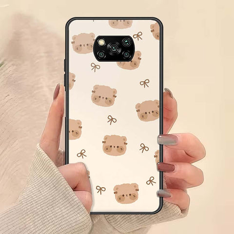 Xiaomi Poco X3 Cover - ONation Bow Series - HQ Ultra Shine Premium Infinity Glass Soft Silicon Borders Case