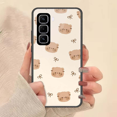 Infinix Hot 50 Pro Plus Cover - ONation Bow Series - HQ Ultra Shine Premium Infinity Glass Soft Silicon Borders Case