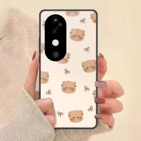 Vivo V40 Cover - ONation Bow Series - HQ Ultra Shine Premium Infinity Glass Soft Silicon Borders Case