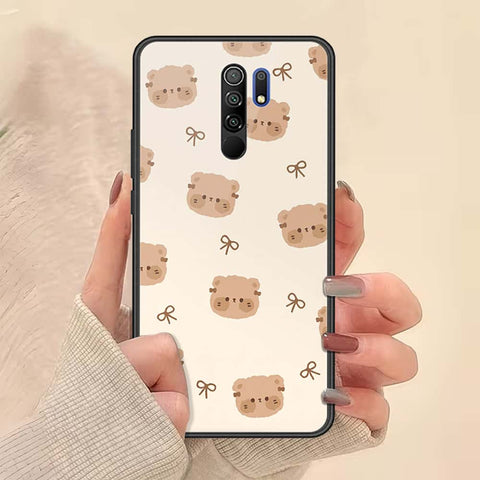 Xiaomi Redmi 9 Cover - ONation Bow Series - HQ Ultra Shine Premium Infinity Glass Soft Silicon Borders Case