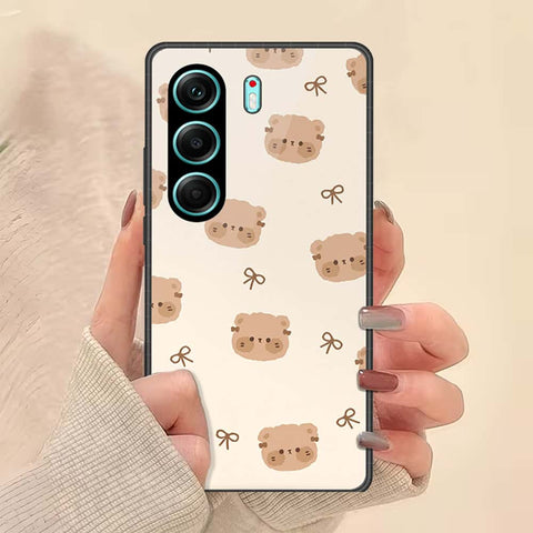 Tecno Camon 40 Pro Cover - ONation Bow Series - HQ Ultra Shine Premium Infinity Glass Soft Silicon Borders Case
