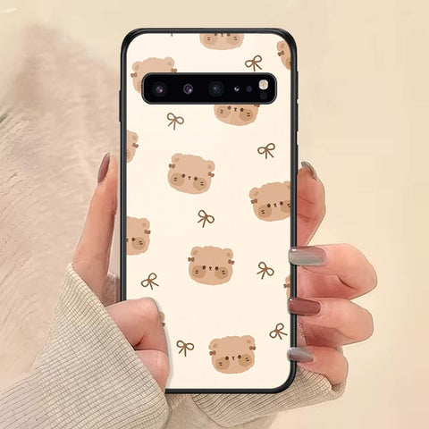 Samsung Galaxy S10 5G Cover - ONation Bow Series - HQ Ultra Shine Premium Infinity Glass Soft Silicon Borders Case