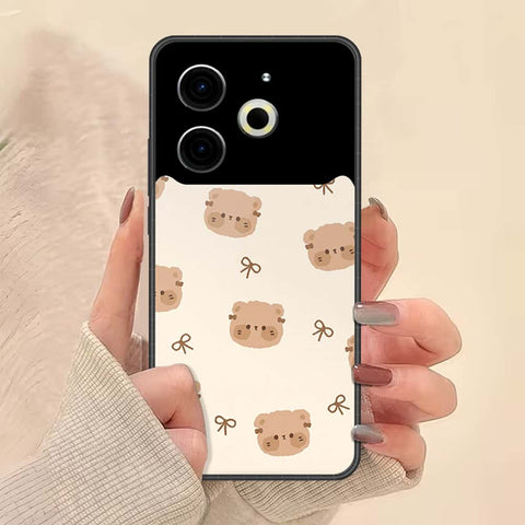 Tecno Pova 6 Cover - ONation Bow Series - HQ Ultra Shine Premium Infinity Glass Soft Silicon Borders Case