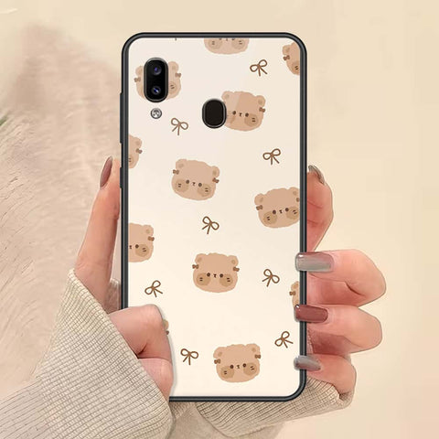 Samsung Galaxy A30 Cover - ONation Bow Series - HQ Ultra Shine Premium Infinity Glass Soft Silicon Borders Case